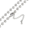 Rack Plating Brass Ball Chain Necklaces for Women NJEW-K382-12B-P-2