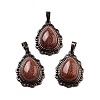 Synthetic Goldstone Teardrop Pendants G-K363-01R-26-1
