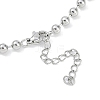 Rack Plating Brass Micro Pave Clear Cubic Zirconia Bowknot Pendant Ball Chain Necklaces NJEW-P317-04P-3