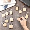 20Pcs 4 Styles Natural Wood Keychains HJEW-YW0001-10-5
