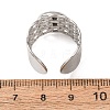 304 Stainless Steel Cable Chain Cuff Ring Components SA-CBA94B1-01P-02-3