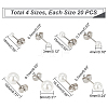 40 Pairs 4 Style Acrylic Imitation Pearl Ball Stud Earrings for Girl Women STAS-DC0004-38-3