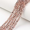 Electroplate Transparent Glass Beads Strands EGLA-A034-T3mm-N08-1