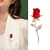 Rose Alloy Enamel Brooches DJ-PW-WG7E3FB-01-5