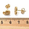 Rack Plating Brass Micro Pave Clear Cubic Zirconia Stud Earrings EJEW-K299-01G-O-5