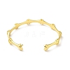 Clear Cubic Zirconia Bamboo Shape Open Cuff Bangle BJEW-M231-11G-3