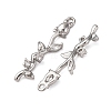 Brass Micro Pave Clear Cubic Zirconia Pendants KK-Z112-43P-2