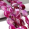 Natural Striped Agate/Banded Agate Beads Strands G-Q182-01-3