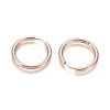 Ion Plating(IP) 304 Stainless Steel Huggie Hoop Earrings EJEW-F111B-23mm-RG-2