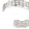 Non-Tarnish 304 Stainless Steel Hollow Flower Open Cuff Bangles for Women LS-BJEW-K241-03C-P-3