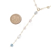 Handmade Natural Morganite Beaded Chains Earring & Necklaces Sets SJEW-JS01342-01-4