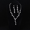 Brass Rhinestones Necklaces & Earring Sets for Women WGF929C-03-1