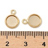 Flat Round Brass Pendant Cabochon Settings KK-K414-14A-G-3
