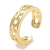 Rack Plating Brass Open Cuff Rings RJEW-Z059-08G-1