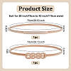 2Pcs 2 Styles Alloy Chain Belts with Fasteners AJEW-OC0014-77-2