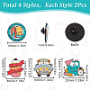 SUNNYCLUE 8Pcs 4 Styles Backpack/Pencil/Book Back to School Theme Enamel Pins JEWB-SC0001-45-2