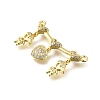 Brass Micro Pave Cubic Zirconia Pendants KK-Q066-15C-G-2