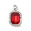 Brass Glass Pendants KK-N289-14P-02-1