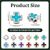 72Pcs 12 Colors Alloy Enamel Beads ENAM-HY0001-50-2