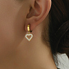 Stainless Steel Heart Hoop Earrings QS1082-1-1