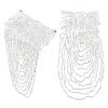 Flower Plastic Embroidery Sew on Cloth Patches PATC-WH0008-252-1