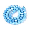 Anti-Tarnish Electroplate Glass Beads Strands EGLA-T021-10mm-15-15-2