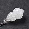 Natural Quartz Crystal Pointed Dowsing Pendulums AJEW-B020-04P-08-5