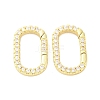 Brass Micro Pave Cubic Zirconia Spring Gate Rings KK-D325-01G-1