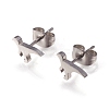 304 Stainless Steel Stud Earrings EJEW-N045-08P-1