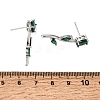 Brass Micro Pave Cubic Zirconia Stud Earrings KK-CBA8324-20P-02-5