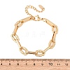 304 Stainless Steel Rectangle Ring Link Chain Bracelets BJEW-C128-02G-3