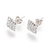 Valentines Days Gifts for Men Austrian Crystal Ear Studs X-EJEW-H042-001-1