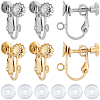 20Pcs 2 Colors 316 Surgical Stainless Steel Clip-on Earring Findings STAS-BBC0008-58A-1