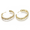 Brass Micro Pave Clear Cubic Zirconia Huggie Hoop Earrings EJEW-S201-207G-NF-4