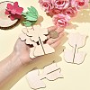 36Bags 9 Styles Unfinished Wooden Flower for Painting Arts WOOD-CJ0002-76-4