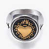 304 Stainless Steel Wide Band Rings RJEW-G092-33AG-23mm-1