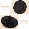 Linen Mini Hat Fascinator Base AJEW-WH0561-32A-4