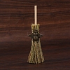 Mini Witch Wiccan Altar Broom with Alloy Charms PW-WGDD577-02-1