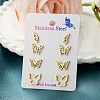 304 Stainless Steel Earring Sets EJEW-S248-03D-G-1