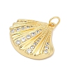 Brass Micro Pave Cubic Zirconia Pendants KK-U058-41G-2