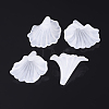 Transparent White Color Frosted Acrylic Flower Beads X-BSF796-1