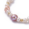 Natural Baroque Pearl Keshi Pearl Beaded Bracelets BJEW-JB05266-03-2