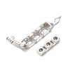 925 Sterling Silver Cubic Zirconia Twister Clasps STER-WH0007-28B-P-3