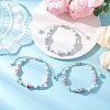 3Pcs 3 Colors Handmade Porcelain Beaded Bracelets BJEW-JB12473-1
