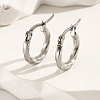 Fashionable Unique Design Stainless Steel Twist Hoop Earrings TL6585-2