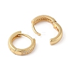 Rack Plating Brass Micro Pave Clear Cubic Zirconia Hoop Earrings for Women EJEW-G394-08B-G-2