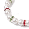 Christmas Alloy Enamel Charm Bracelets BJEW-TA00682-4