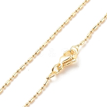 Brass Ball and Column Link Chains Necklace for Women NJEW-P265-01B-G