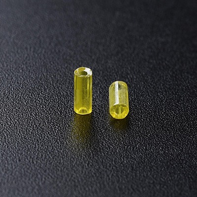 Transparent Colours Luster Glass Bugle Beads SEED-N005-001-A12-1