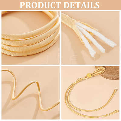 10M Round Satin Tape with Cotton Cord Inside OCOR-BC0007-35B-1